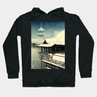 Japanese Spring Snow - Vintage Japanese Art Hoodie